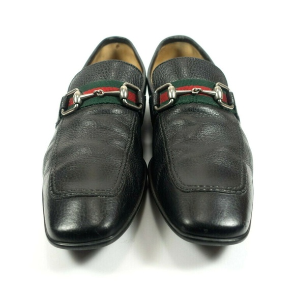 Gucci Horsebit Loafer Black Leather Slip On Shoes - Picture 5 of 8